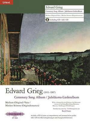 Centenary Song Album (Medium Voice) [Incl. CD] de Edvard Grieg