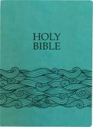 Kjver Holy Bible, Wave Design, Large Print, Coastal Blue Ultrasoft de Whitaker House