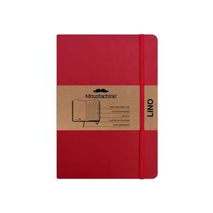 Moustachine Classic Linen Hardcover Classic Red Lined Large de Moustachine