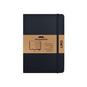 Moustachine Classic Linen Hardcover Black Lined Medium de Moustachine