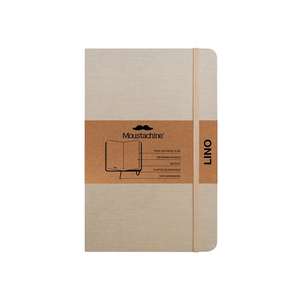 Moustachine Classic Linen Hardcover Light Tan Blank Pocket de Moustachine