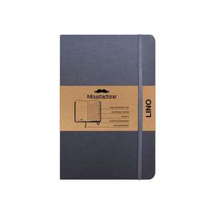 Moustachine Classic Linen Hardcover Grey Lined Pocket de Moustachine