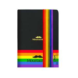 Moustachine Art Pride Black Blank Hardcover Medium