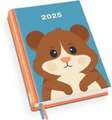 Hamster Taschenkalender 2025 - Tier-Illustration von Dawid Ryski - Terminplaner mit Wochenkalendarium - Format 11,3 x 16,3 cm