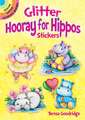 Glitter Hooray for Hippos Stickers