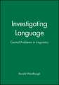 Investigating Language: Central Problems in Linguistics