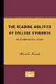 The Reading Abilities of College Students: An Experimental Study