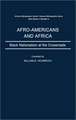 Afro-Americans and Africa: Black Nationalism at the Crossroads