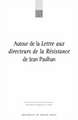 Autour de la Lettre aux Direceurs de la Resistance