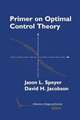 Primer on Optimal Control Theory