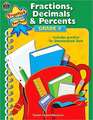 Fractions, Decimals & Percents, Grade 4: Includes Practice for Standardized Tests