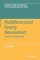 Multidimensional Poverty Measurement: Concepts and Applications