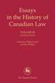 Essays in the History of Canadian Law