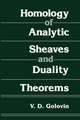 Homology of Analytic Sheaves and Duality Theorems