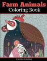 Farm Animals Coloring Book for Adults