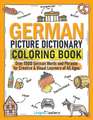 German Picture Dictionary Coloring Book