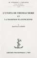 L'Utopia de Thomas More Et La Tradition Platonicienne