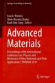 Advanced Materials: Proceedings of the International Conference on “Physics and Mechanics of New Materials and Their Applications”, PHENMA 2019