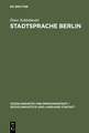 Stadtsprache Berlin: Eine soziolinguistische Untersuchung