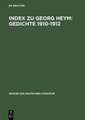 Index zu Georg Heym: Gedichte 1910–1912