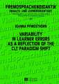 Variability in Learner Errors as a Reflection of the Clt Paradigm Shift: An International Perspective