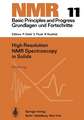 High Resolution NMR Spectroscopy in Solids