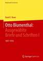 Otto Blumenthal: Ausgewählte Briefe und Schriften I: 1897-1918