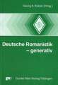 Deutsche Romanistik - generativ