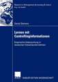 Lernen mit Controllinginformationen: Empirische Untersuchung in deutschen Industrieunternehmen