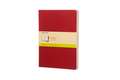 Moleskine Plain Cahier Xl - Red Cover (3 Set)