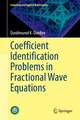 Coefficient Identification Problems in Fractional Wave Equations