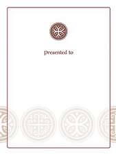 Celtic Cross Bookplate - Presented To, Pack of 15