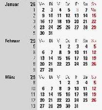 rido/idé 7038000305 3-Monats-Tischkalender (2025)| 1 Seite = 3 Monate| 90 × 120 mm