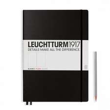 Agendă nedatată Leuchtturm Master Classic (A4+): Negru, 233 pagini albe