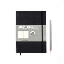 Agendă Leuchtturm Notes Medium (A5): Negru, pagini albe