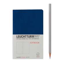 Agendă nedatată Leuchtturm Jottbook: Navy, Pocket, pagini albe