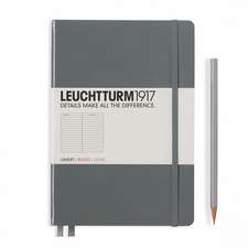 Agendă nedatată Leuchtturm Medium (A5): Antracit, pagini liniate