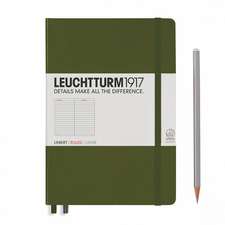 Agendă nedatată Leuchtturm Medium (A5): Army, pagini liniate