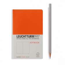 Agendă nedatată Leuchtturm Jottbook: Orange, Pocket, pagini albe