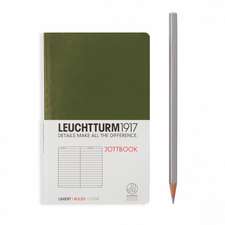 Agendă nedatată Leuchtturm Jottbook: Army, Pocket, pagini liniate