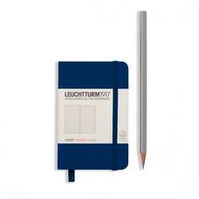 Agendă nedatată Leuchtturm MINI (A7): Navy, pagini liniate