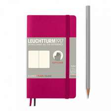 Agendă nedatată Leuchtturm Pocket (A6): Berry, pagini albe