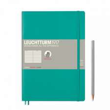 Agendă nedatată Leuchtturm Composition B5 Emerald, pagini liniate