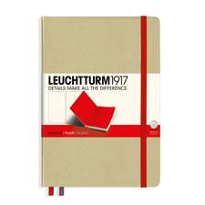 Agendă nedatată Leuchtturm Notes Bicolore: Sand-Red, Medium, pagini albe