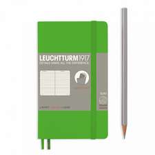 Agendă nedatată Leuchtturm Pocket (A6): Fresh Green, pagini liniate