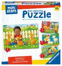 Ravensburger ministeps 4169 Mein allererstes Puzzle: Streichelzoo - 4 erste Puzzles mit 2-5 Teilen, Spielzeug ab 18 Monate