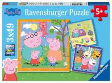 Ravensburger Kinderpuzzle 05579 - Peppas Familie und Freunde - 3x49 Teile Peppa Pig Puzzle für Kinder ab 5 Jahren