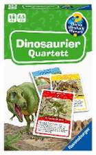 Ravensburger 22359 Wieso? Weshalb? Warum? Dinosaurier Quartett - Mitbringspiel mit detailreich gestalteten Karten zu spannenden Saurier-Arten, informativen Texten und einer weiteren Spielvariante