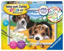 Jack Russel Welpen. Malen nach Zahlen Serie D