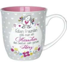 sheepworld Tasse "Guten Freunden gibt man ein Küsschen, den besten sein ganzes Herz!"